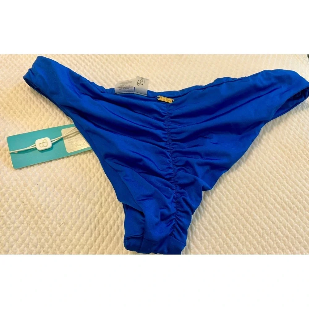 Beach Bunny Swimwear Bikini Bottoms‎ XL Blue New With Tags Strappy Sexy
